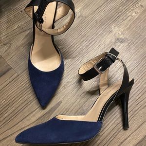 Navy & black Nine West heel shoes 7
